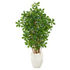 Nearly Natural T2457 56” Black Olive Artificial Tree in White Planter