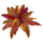 Nearly Natural 6183-S3 20" Artificial Red Autumn Boston Fern Plant, Set of 3