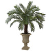 Nearly Natural 6879 65" Artificial Green Cycas Plant in Urn, UV Resistant (Indoor/Outdoor)