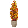 Nearly Natural 9955 42" Artificial Autumn Maple Tree in Sand Colored Planter, Multicolor