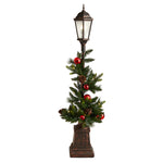 Nearly Natural D1031 5` Decorated Lamp with Artificial Christmas Ornaments