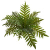 Nearly Natural 6196-S3 23" Artificial Green Real Touch Hares Foot Fern Bush Plant, Set of 3