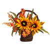Nearly Natural A1780 16``Artificial Autumn Arrangement in Decorative Basket