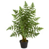 Nearly Natural 5580 3' Artificial Green Ruffle Fern Palm Tree