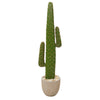 Nearly Natural P1121 56" Artificial Green Cactus Plant in Sandstone Planter