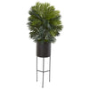 Nearly Natural P1044 66" Artificial Green Areca Palm Plant in Stand Black Planter