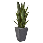 Nearly Natural 9191 45" Artificial Green Sansevieria Plant in Sate Planter