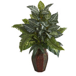 Nearly Natural 8169 29" Artificial Mixed Greens Plant in Decorative Planter