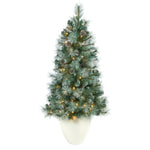 Nearly Natural T2259 Nearly Natural 2259 50” Frosted Artificial Christmas Tree with 100 Clear Lights