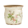 Nearly Natural 0725-S1 8" Tuscan Ceramic Floral Print Planters