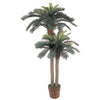Nearly Natural 6` & 4` Sago Palm Double Potted Silk Tree
