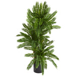 Nearly Natural 6359 3' Artificial Green Triple Cycas Plant