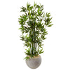 Nearly Natural 5800 4' Artificial Green Bamboo Tree in Sand Colored Bowl