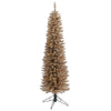 Nearly Natural 5` Champagne Pencil Artificial Christmas Tree with 250 (multifunction) Clear LED Lights and 438 Bendable Branches