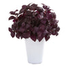 Nearly Natural 14`` Basil Artificial Plant in White Planter