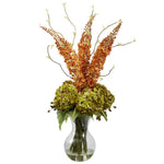 Nearly Natural 1302 Fancy Foxtail & Hydrangea Arrangement