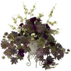 Nearly Natural 6729 22" Artificial Green Morning Glory & Cherry Blossoms with Metal Planter
