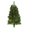 Nearly Natural 2` Flat Back Wall Hanging Artificial Christmas Tree with 20 Clear LED Lights