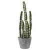 Nearly Natural 4845 27.5" Artificial Green Decorative Cactus Garden with Cement Planter