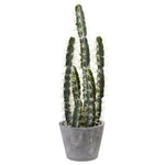 Nearly Natural 4845 27.5" Artificial Green Decorative Cactus Garden with Cement Planter