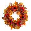 Nearly Natural W1178 30`` Fall Acorn, Sunflower, Berries Artificial Wreath