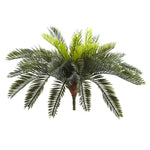 Nearly Natural 6075-S2 13" Artificial Green Cycas Plant, Set of 2