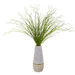 Nearly Natural 8667 23" Artificial Green Curly Grass Plant in Decorative Planter