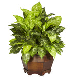 Nearly Natural Variegated Dieffenbachia w/Large Hexagon Silk Plant