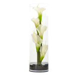 Nearly Natural 20`` Calla Lily in Cylinder Glass