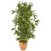 Nearly Natural 9336 4.5' Artificial Green Real Touch Bamboo Tree in Terra Cotta Planter, UV Resistant (Indoor/Outdoor)