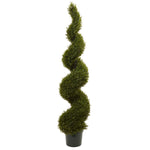 Nearly Natural 5468 6' Artificial Green Rosemary Spiral Tree, (Indoor/Outdoor)