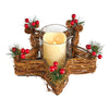 Nearly Natural A1837 Candle Holder with LED Candle Table Christmas Arrangement