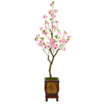 Nearly Natural T2496 56`` Cherry Blossom Artificial Tree in Decorative Planter