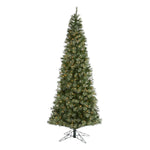 Nearly Natural 10` Cashmere Slim Artificial Christmas Tree with 750 Warm White Lights and 1908 Bendable Branches