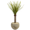 Nearly Natural 5974 3.5' Artificial Green Yucca Tree in Sand Colored Bowl