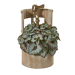 Nearly Natural 8829 12" Artificial Green Rex Begonia Plant in Faucet Planter