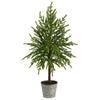 Nearly Natural T3399 35`` Christmas Artificial Tree in Decorative Planter