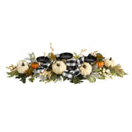 Nearly Natural 32`` White Pumpkin and Berries Artificial Candelabrum
