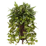 Nearly Natural Vining Mixed Greens w/Decorative Stand Silk Plant