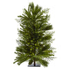 Nearly Natural 5476 26" Artificial Green Mixed Pine Tree