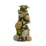 Nearly Natural 8324 18" Artificial Brown Succulent Rock Column
