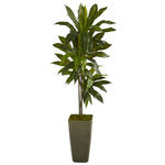 Nearly Natural 4.5`Dracaena Artificial Plant in Green Planter (Real Touch)