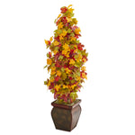 Nearly Natural 9943 40" Artificial Autumn Maple Tree in Decorative Planter, Multicolor