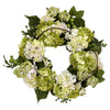 Nearly Natural 22`` Hydrangea Wreath