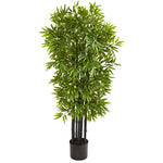 Nearly Natural 9144 51" Artificial Green Bamboo Tree with Black Trunks, UV Resistant (Indoor/Outdoor)