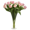 Nearly Natural Tulips Artificial Arrangement in Flared Vase