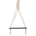 Nearly Natural 7120 25``x 16`` Macrame Wall Hanging with Wooden Shelf