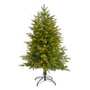 Nearly Natural 4` Colorado Mountain Fir ``Natural Look`` Artificial Christmas Tree with 150 Clear LED Lights