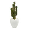 Nearly Natural 6545 3' Artificial Green Cactus Plant in White Planter