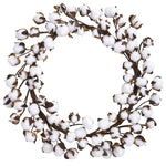 Nearly Natural 4190 20" White Cotton Ball Wreath
